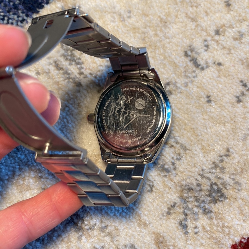 Betsey Johnson Silver and Purple Watch - Picture 2 of 3